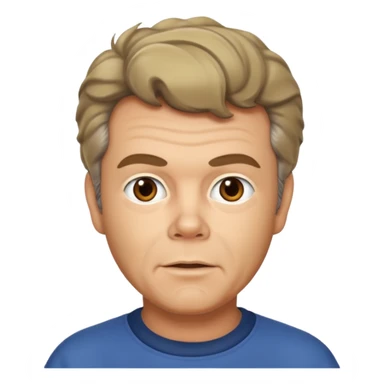 Russ Tamblyn with dark blonde hair sticker