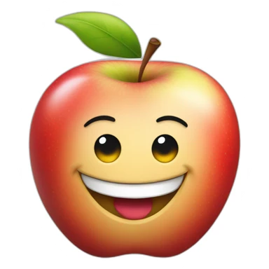 smirking apple sticker