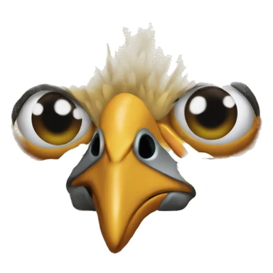 Pollo with eyes sticker