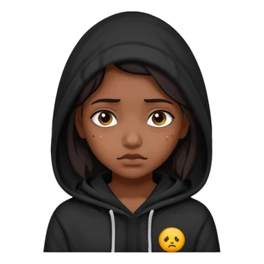 generate an indian genz girl looking sad sticker