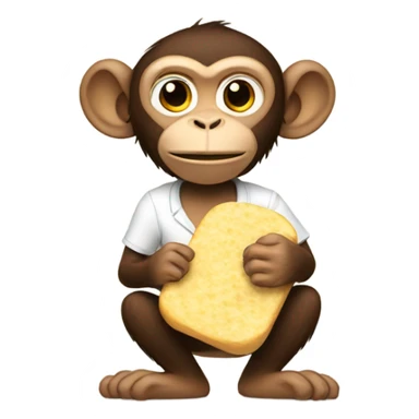 Monkey with arepa  sticker
