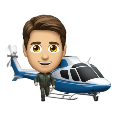 tom cruise sur un hélicoptère sticker
