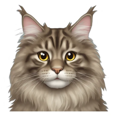 fluffy maine coon sticker