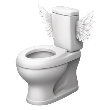 Toilets with wings sticker
