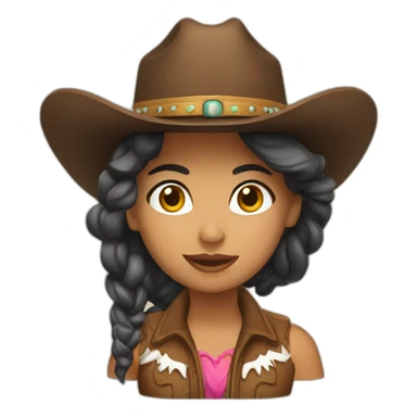 Latino Cowgirl sticker