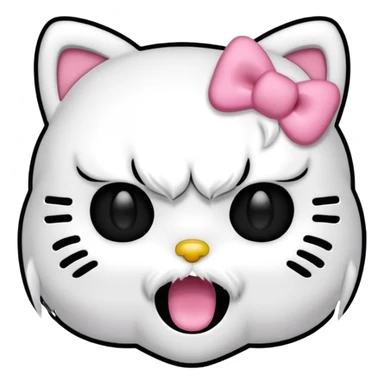 hello kitty with a scream mask  sticker