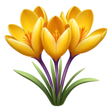 yellow crocus sticker
