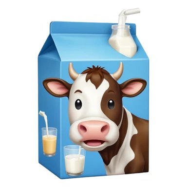milk box with a cow on it sticker
