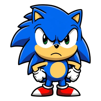 Sonic sad sticker