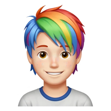 Gay raindow boy sticker