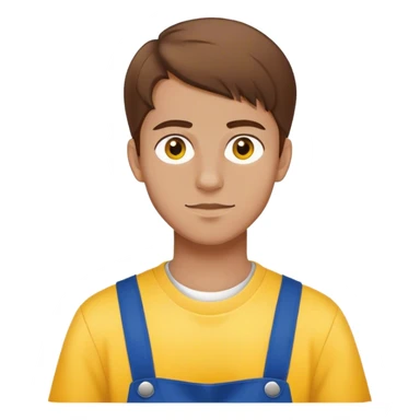 Lidl worker 18 years old brown hair male yellow skincolor sticker