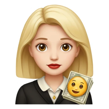 emoji girl old money aesthetic sticker