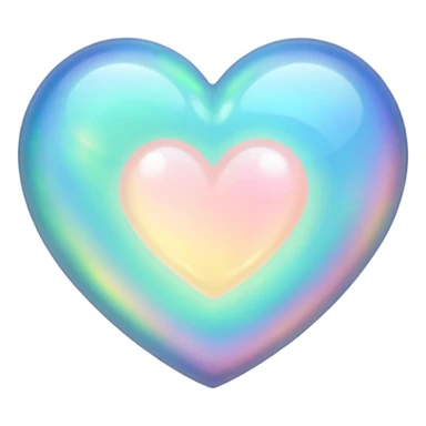 Opal heart sticker