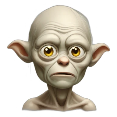 bored gollum sticker