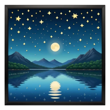 arkansas lake in the night sticker