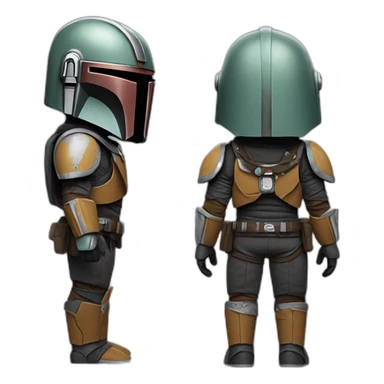 mandolorian sans pants sticker