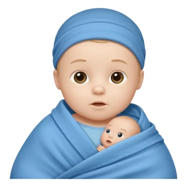 Baby boy in blue swaddle sticker