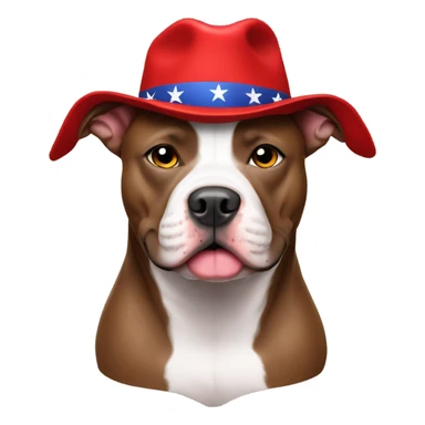Pitbull with maga hat sticker