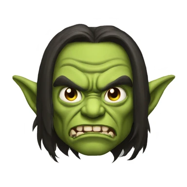 goblin dark long hair angry sticker