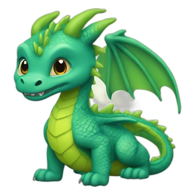 dragon cute SACRED HEAR sticker