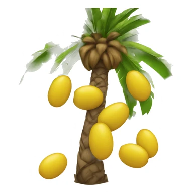 palm tree with yellow dates sticker