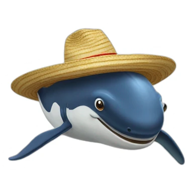 Ballena con sombrero sticker
