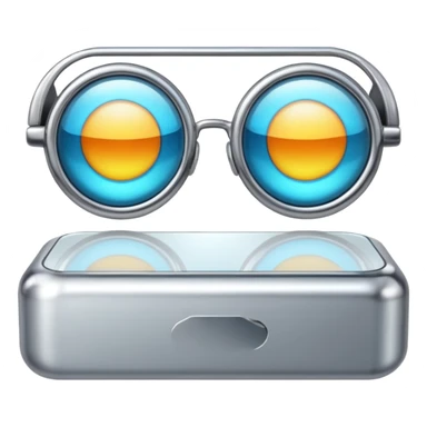 a counter with glasses and futurist sticker