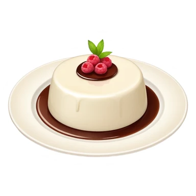 panna cotta on dish sticker