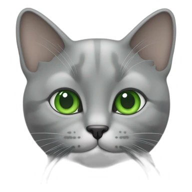 Un chat gris avec les yeux vert sticker