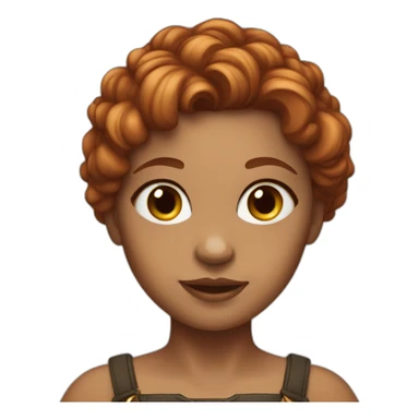 Girl bronze skin with wine hair, Hanzel eyes sticker