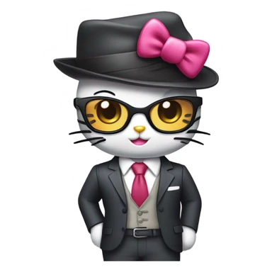 hello kitty being a pretty boss  sticker