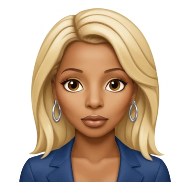 Mary J Blige with long blonde hair sticker
