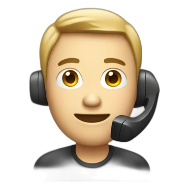 man talking at phone sticker