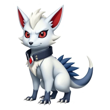 Cool Edgy Nargacuga-Absol-Zangoose-Sneasel-Quilava with a collar on, full body sticker