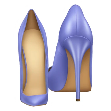 Realistic Isolated front facing pair periwinkle Stiletto high heel shoes. sticker