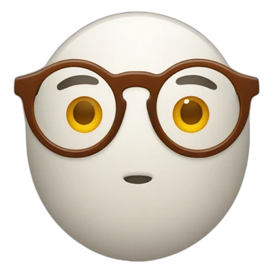 round glasses, Japanese, 40, fox eyes. sticker