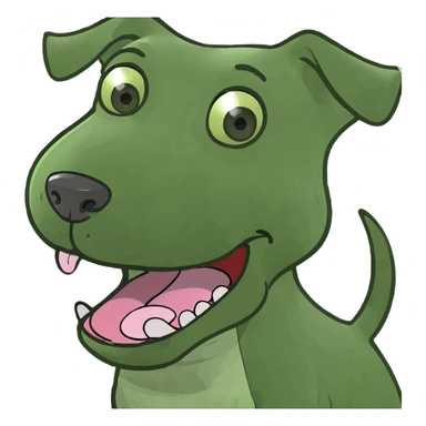 Dog with tongue out sticker