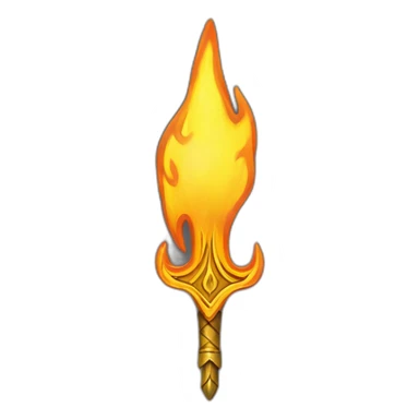 flame in the shape of ukrainian trident sticker
