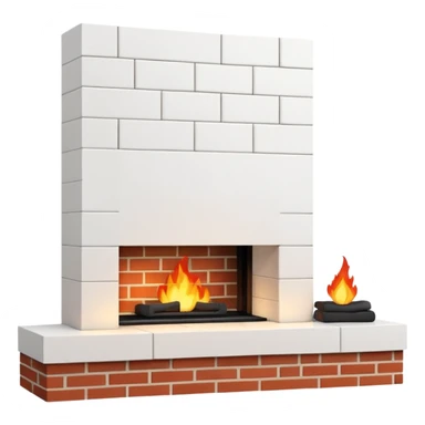 Modern Minimal Fireplace sticker