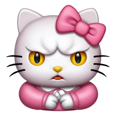 Angry hello kitty sticker