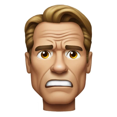 Scared Arnold Schwarzenegger in rabbit costum sticker