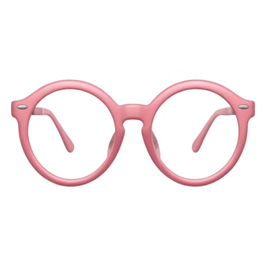 Rose pink glasses, Oval type shaped. sticker