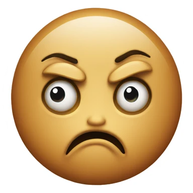 Mad face with treat sticker