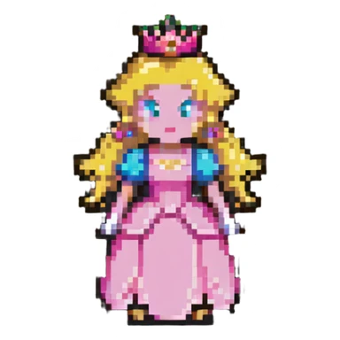 Princess Peach from Mario Bros sticker