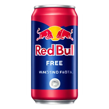 Red bull can sugar free  sticker