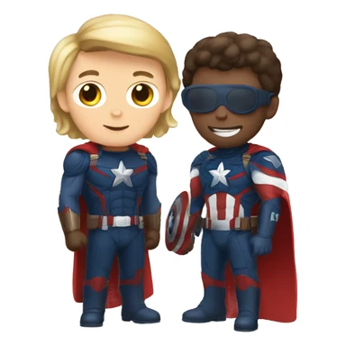 Beatle juice and capin America sticker