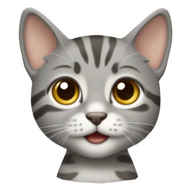 Gray tabby kitten sticker