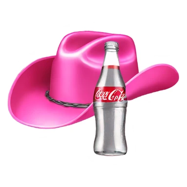 Diet Coke pink cowboy hat sticker