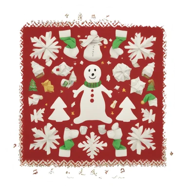 Christmas color folded blanket   sticker