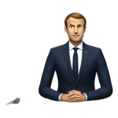 Macron ce pose une question sticker
